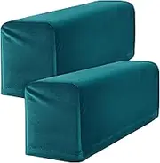 Zerodeko 2Pcs Elastic Sofa Armrest Cover Solid Color Protective Cloth for Home Office Skin Friendly and Armrest Protector