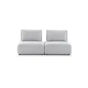 Free Modular Adjustable Back Linen Upholstery Sofa/Two Seater/Three Seater/Light Grey