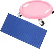 BESPORTBLE 1set Abdominal Training Disc and Knee Pad Multi-Functional Sliding Disc Fitness Equipment for Full-Body Workouts Material Portable Design Random Colors