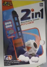 PLAY LEARN: 2 in 1 RC Baseball & Tennis Pitching Machine, Remote Control Bat 5+