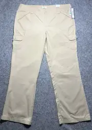 NWT Dockers Favorite Fit Cargo Pants Womens 16 Mid Rise Khakis Wide Leg Pants