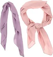 [FOMIYES] Square Silk Handkerchiefs Stylish Women's Scarves Fashion Chiffon Scarves for Women