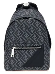 [Fendi] Fendi-Fendi Chiodo Small Fendi Diagonal Zaini Blu-Uomo OS