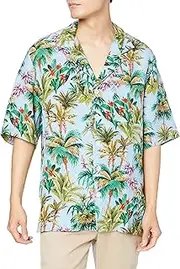PT TORINO(ピーティートリノ) Peaty Torino TL6SBW030CPT Men's Sh_Sleev_Bowling_Shirt Open Collar Shirt