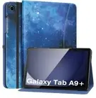 MoKo Case for Samsung Galaxy Tab A9 Plus 8.7" 2023 Blue Starry Sky PU