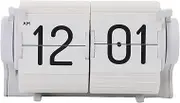 Generic Flip Desk Clock, USB Powered Mechanical Alarm Clock with Timer Calendar Reminder Function, Auto Flip Clock for Home Office Living Room Desk Decor (White)