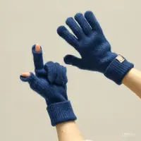 在飛比找蝦皮購物優惠-羊毛素麵針織手套保暖 觸控手套 秋冬保暖單品 手套 針織手套