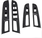Car Carbon Fiber Window Glass Lift Button Trim Switch Cover Door Armrest Panel Compatible with Subaru WRX/WRX STI 2015-2020 LHD Car Interior Stickers