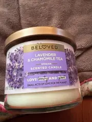 Beloved Lavender & Chamomile Scented Candle Vegan 11.5oz