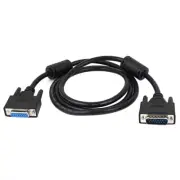 1.5M DB15 Male to Female 15 Pin Straight Through Serial Extension Cable Black