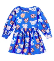 [Molo] Molo Cleo printed cotton poplin dress Y 11/12 blue