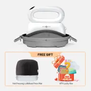 【Special Deals】HTVRONT Hat Heat Press Machine With Lucky box For Free,for trucker hat&cap, White