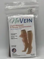 NuVein Sheer Compression Stockings - Closed Toe, Knee High - TAUPE - Small