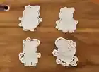 Peppa Pig Cookie Cutters with Embosser Stamp - George - Daddy - Mummy