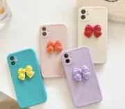 Apple iPhone case 12/11/10X/8/7 XR/Mini/Pro/Promax cute 3D ribbon multicolour