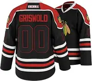 [UNLC] Youth Clark Griswold #00 X-Mas Christmas Vacation Movie Ice Hockey Jersey Black