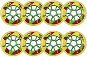 JCCHT 8 Pack 86A Inline Speed Skating Wheel Roller Racing Skate Replacement Wheels Outdoor Road or Concrete 100MM/110MM
