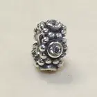 NEW AUTHENTIC PANDORA CHARM CLEAR CZ HER MAJESTY SPACER 791122CZ W SUEDE POUCH