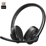 Wireless Headsets with AI Noise Cancelling Microphone for Work, Wireless Head...
