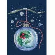 "Ball with a sprig of Mistletoe" Counted Needlework Cross Stitch Kit RTO C291
