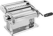 Marcato Atlas 180 Pasta, Made in Italy, Stainless Steel, 180-Millimeters Wide, Includes Machine with Cutter, Hand Crank, and Instructions