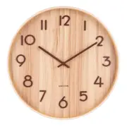 Light Basswood Wall Clock (Light Natural) - 60x60x6