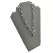 Modern Grey Linen Necklace Display Necklace Easel Showcase Jewelry Stand Easel