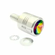 Show Chrome Billet Aluminum Neo Diamond Glass Crystal Seat Bolt for 96-14 Harley
