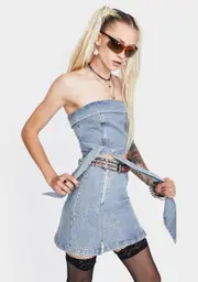 [4SI3NNA] Royce Denim Mini Skirt