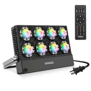 RGB LED Flood Light Color Changing Exterior Light Dimmable Outdoor Lamp, Remo...