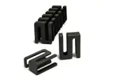 HSS S-hook Connectors for Wire Shelving Add-on Units, Steel, Black, 8-PACK