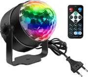 Music Controlled LED Party Lights Disco DJ Party Lights 360 Rotation Ball Lights 3W RGB Stage Lights with Remote Control for Home Birthday KTV Christm