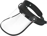 Lljsszr Face Shield Full Face Faceshield Headgear Multifunctional Lightweight Clear Visor Splash Guard for Construction Working, black