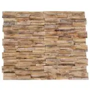 vidaXL 3D Wall Cladding Panels 10 pcs 1.01 m� Solid Teak Wood