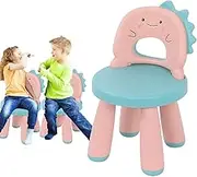 Kids Table Chair - Kids Bathroom Stool, Toddler Dino Chair Full Backrest | Portable Study Table with Chair, Good Toughness Non Slip Kids Seat Pad, Double Thickened Backrest For Home, Classroom,