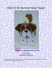 St. Bernard Dog 3-D Tissue Topper- Plastic Canvas Pattern or Kit