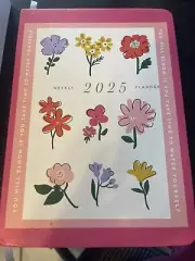 2025 EXECUTIVE Weekly & Monthly NOTEs To DO FRINGE PLANNER - FLORAL PINK 8x10