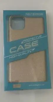 Matepro Iphone 11 Pro Max Gold Glitter Case 6.5" NIP
