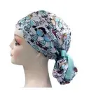 Breast Cancer Awareness Ponytail Scrub Cap Doctor Theatre Nurse Hospital