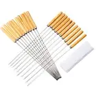 20PCS Barbecue Skewer Grilling Kabob Reusable Metal Skewers Heavy Duty Stainl AU