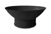 Fire Pit Outdoor Cast Iron 600mm Deep Dish Bowl Black