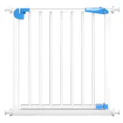 Adjustable Baby Pet Child Kid Safety Security Gate Stair Barrier Door Extension Blue