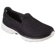 Womens Skechers Go Walk 6 - Big Splash Black/White Walking Shoes 6.5