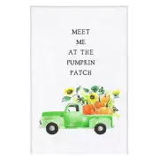 Unique Dish Tea Towel Cotton Kitchen Towels 30 inch SQ Pumpkin Patch Pack of 2