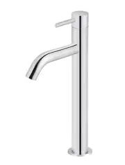 Meir Piccola Tall Vessel Bathroom Basin Mixer Tap 130mm Round Chrome MB03XL.01-C