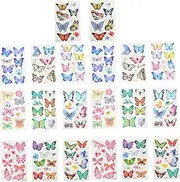 Gogogmee 20 Sheets DIY Butterflies Temporary Body Stickers for Women Transfer Decals for Parties Festivals Craft Decoration Eye Catching and Versatile Designs