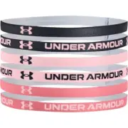 UNDER ARMOUR UA MINI GRAPHIC Headbands 6-piece set for women, pink/black (590)
