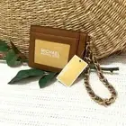 Michael Kors Jet Set Charm Small ID Chain Leather Card Holder