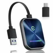 Wireless CarPlay Adapter,2 in 1 Wireless CarPlay & Android Auto Adapter Converts Factory Wired CarPlay to Wireless,Plug and Play Carplay Wireless Adapter