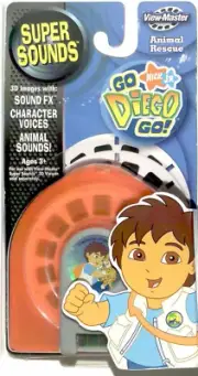 NICK JR GO DIEGO GO SUPER SOUNDS 3d View-Master 3 Reel Packet NEW SEALED